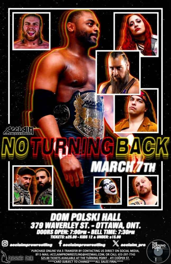 Acclaim Pro Wrestling presents No Turning Back